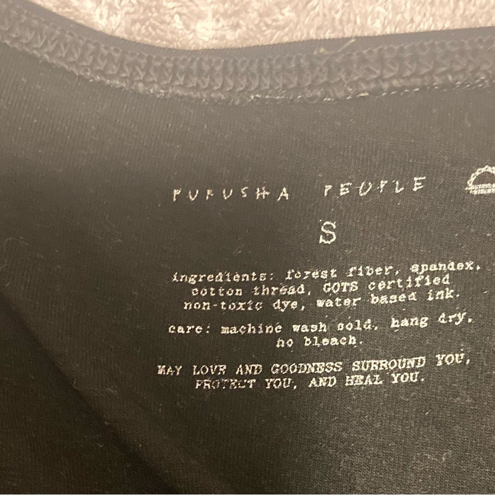 Purusha People Black Luna Moth bralette size small